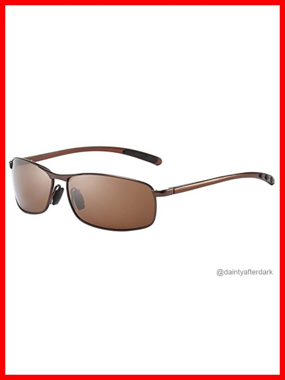 Polarized Rectangular Sunglasses Anti-Reflective Spring Hinge UV400 Sport Wrap